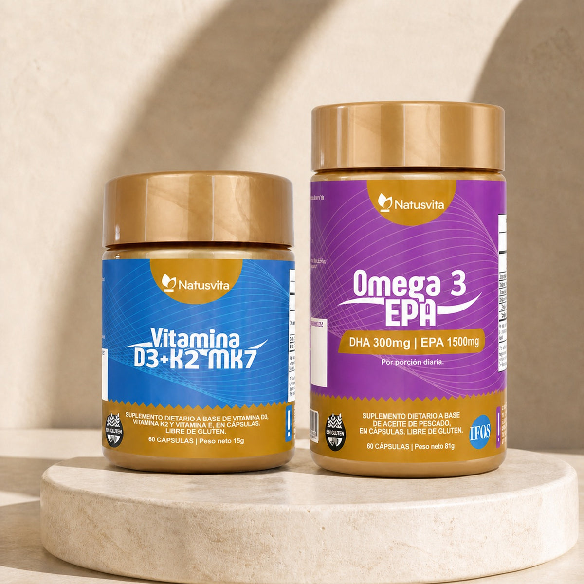 Kit Cardiovascular — Omega 3 IFOS + Vitamina D3+K2 MK7