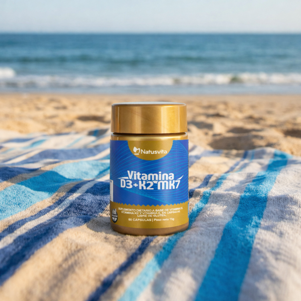 Vitamina D3 2.000 UI + K2 MK7 con MCT y Aceite de Oliva - Mini Softgel