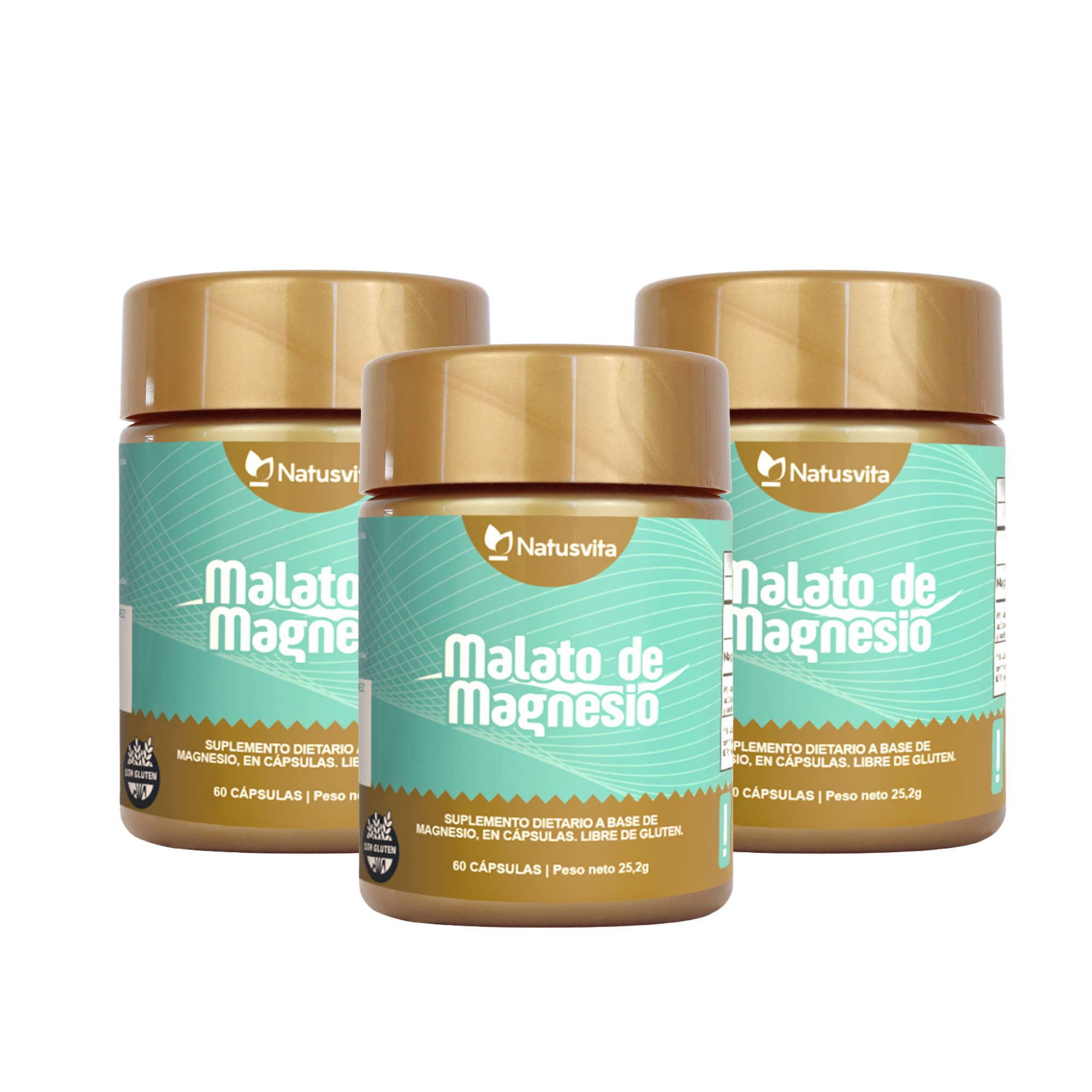 Malato de Magnesio 96 mg Magnesio Elemental - Cápsulas