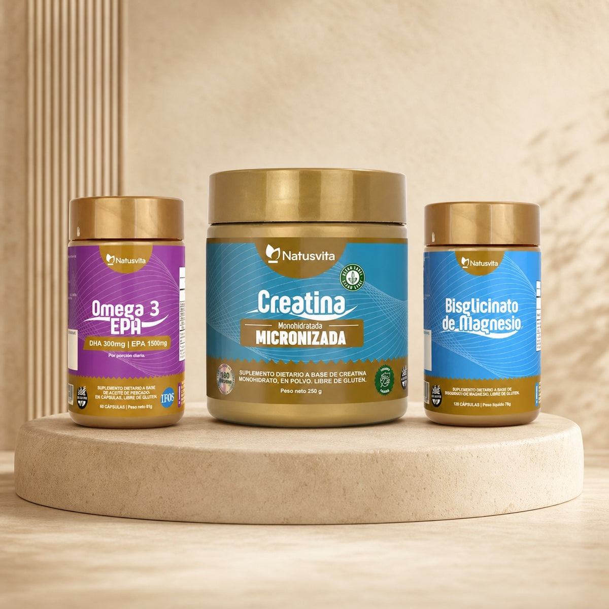 Kit Rendimiento & Recuperación — Creatina + Omega 3 IFOS + Magnesio Bisglicinato