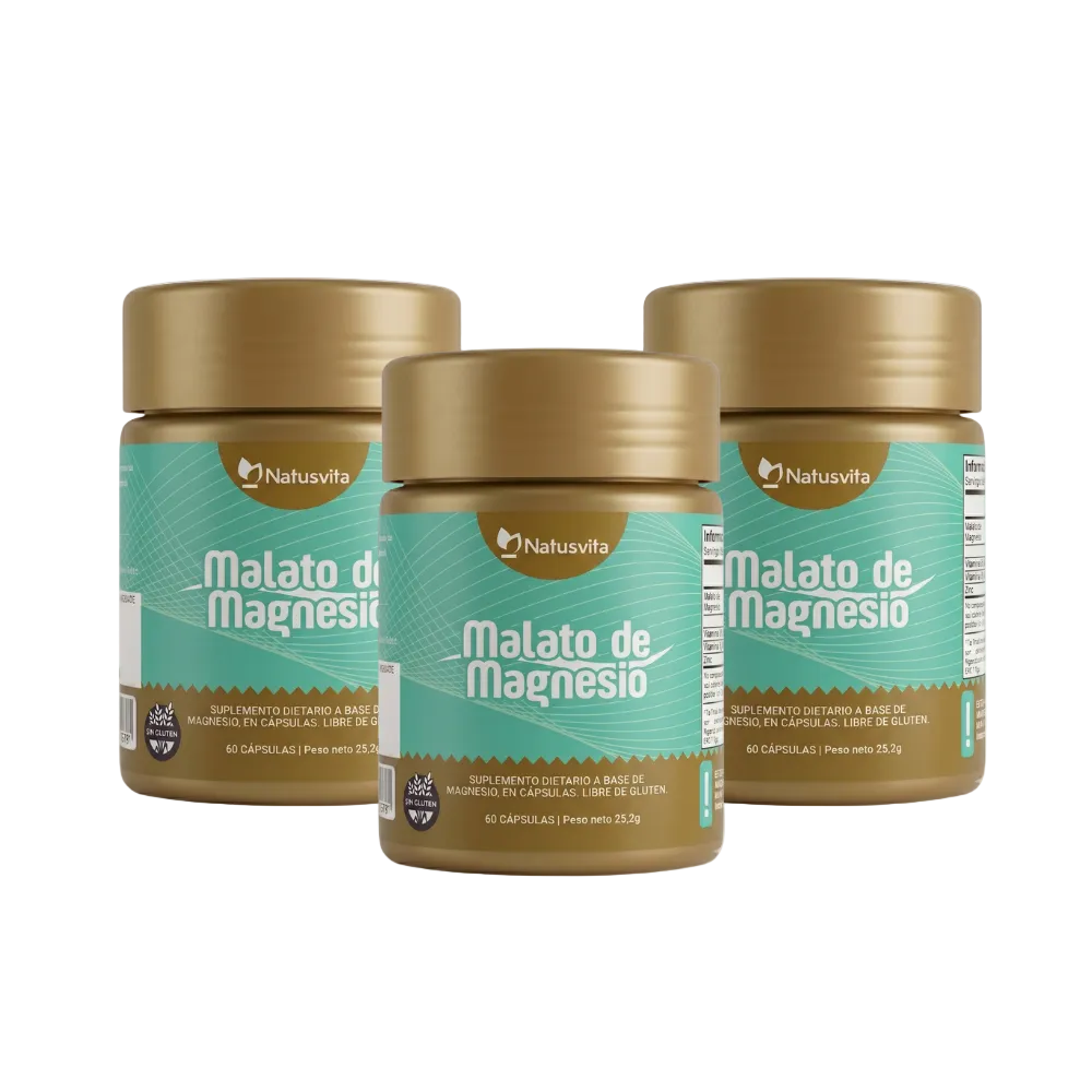 Malato de Magnesio 96 mg Magnesio Elemental - Cápsulas