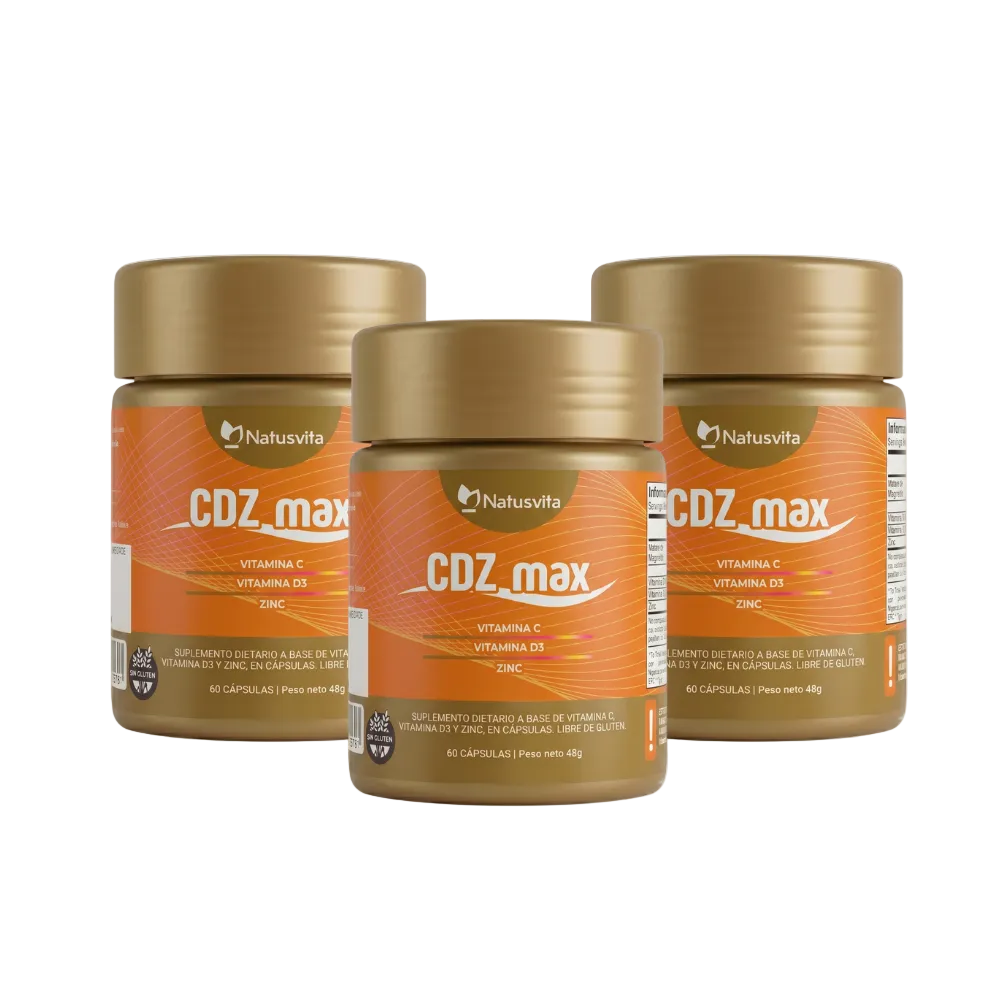 CDZ Max (Vitamina C 1000mg + Vitamina D 2000ui + Zinc 29mg) - Cápsulas