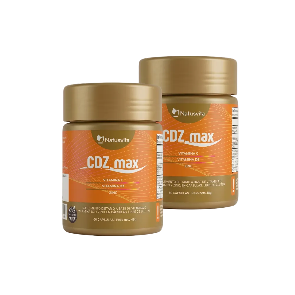 CDZ Max (Vitamina C 1000mg + Vitamina D 2000ui + Zinc 29mg) - Cápsulas