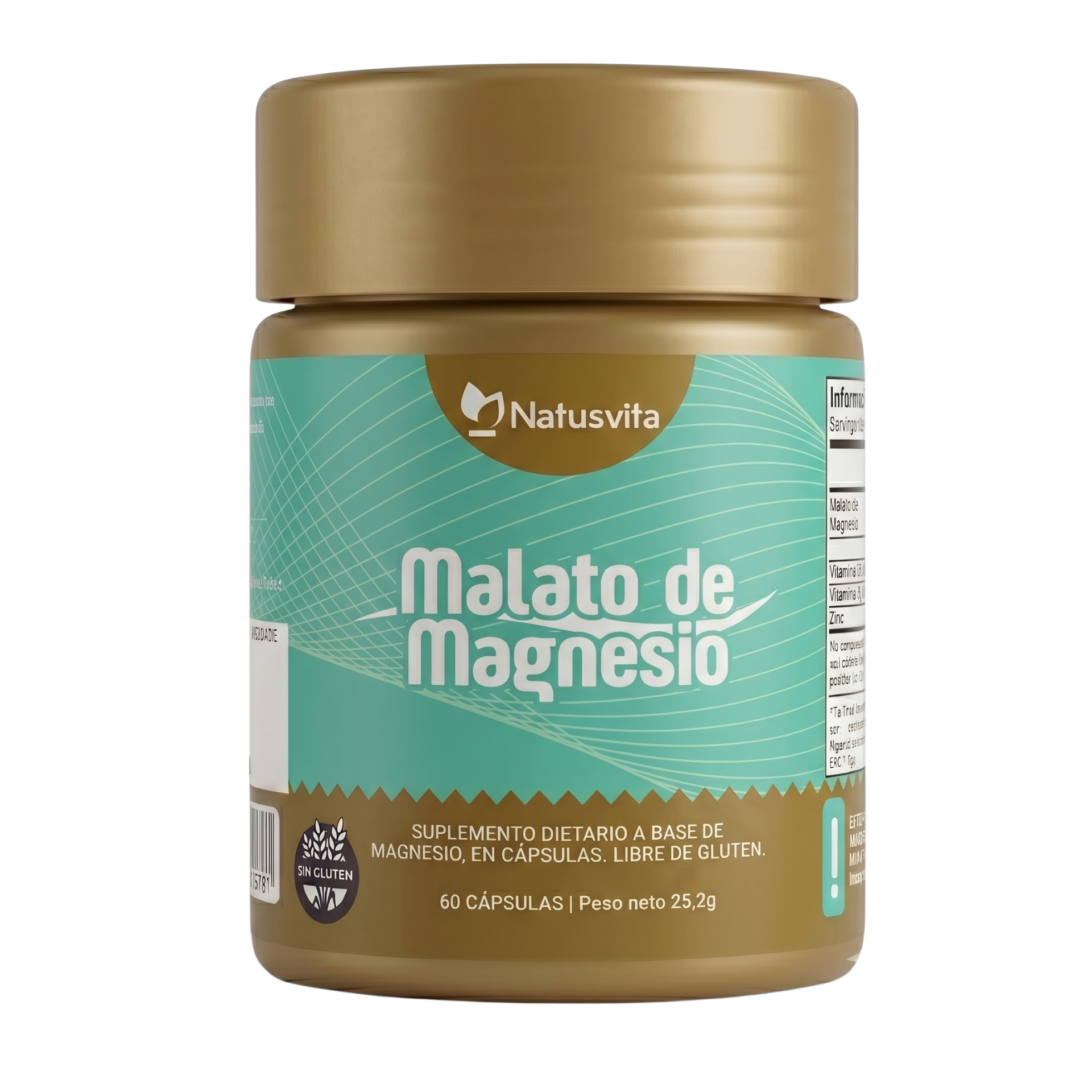 Malato de Magnesio 96 mg Magnesio Elemental - Cápsulas